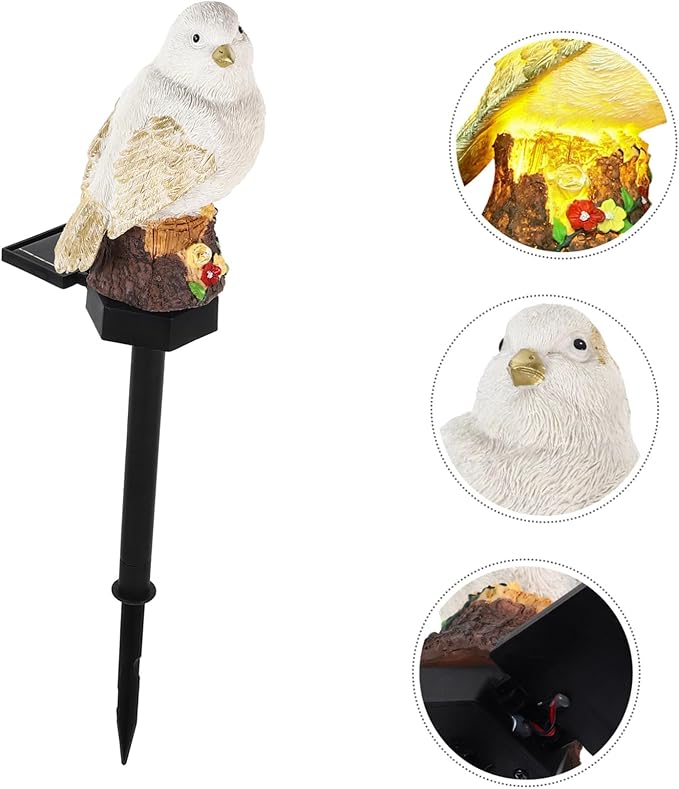 Solar Decorative Bird Light Led Solar Pathway Lamp for Garden Lawn and Outdoor Spaces Unique Bird-Shaped Design Random Colors for Landscape Lighting