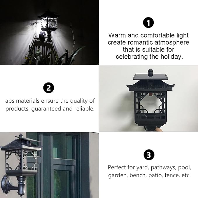 Solar LED Outdoor Wall Lantern Waterproof Matte Black Porch Light Yard Wall Sconce for Garden Garage Doorway | Lumora