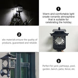 Solar Matte Black Waterproof LED Wall Lantern for Outdoor Yard Lighting Porch and Front Door Solar-Powered Sconce | Lumora