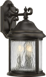 Progress Lighting Ashmore Collection 3-Light Water Seeded Glass New Traditional Outdoor Medium Wall Lantern Light | Lumora