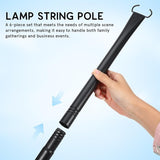 Operitacx 6 Pack Adjustable Outdoor String Light Poles with Heavy Duty Metal Stakes for Patio Garden Lawn Backyard | Lumora