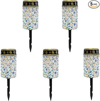 Leaves Blue Solar Light Outdoor Waterproof Solar Garden Lights Landscape Lighting Pathway Lights for Yard Patio Solar-Powered Fairy Lights for Outside,Warm White