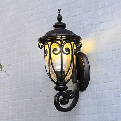 European Retro Outdoor Wall Lamp,Fashion Garden S Lantern Down Light,Waterproof Patio Lighting Sconce, Balcony Aisle Door Exterior Lights, E26 Base