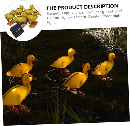 Solar Lawn Lamp 5pcs Yellow Duck LED Landscape Lights Outdoor Garden Solar Pathway Lights Waterproof Decorative Yard Lighting for Patio
