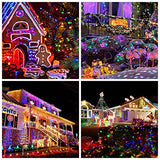 JMEXSUSS 200 LED Multicolor Christmas Lights, 66ft String Lights Plug in