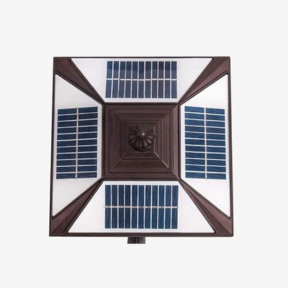 Wall Mounted Light Wall Lamp LED Solar Energy Remote Control Outdoor Balcony Vintage IP55 Waterproof Aluminum Glass Lantern Wall Light Balcony Patio Decoration Lighting Restaurant Cafe Garden (B