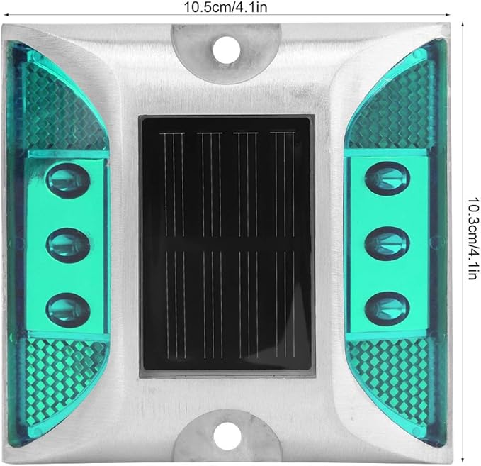 AUNMAS Solar Deck Lights, LED Driveway Lights Solar Powered Dock Light Outdoor Road Ground Markers for Step | Lumora