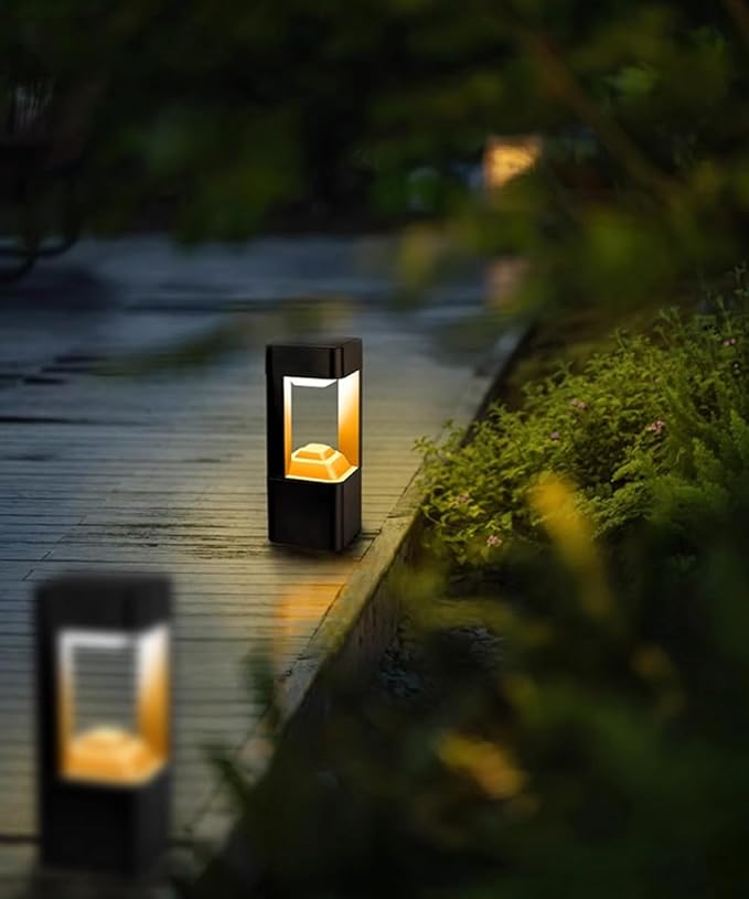 Outdoor Solar Pathway Light 10W LED Solar Landscape Path Light Modern Aluminum Garden Light with IP65 Waterproof External Solar Bollard Lights for Front/Back Door Porch Patio Yard
