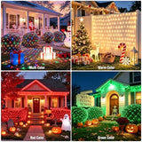 JMEXUSSS 200 LED RGB Christmas Net Lights Outdoor, Plug in, Color Changing