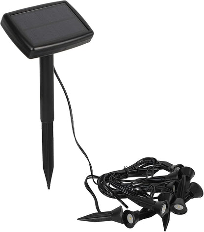 ChiweiJ Solar Pathway Lights, Outdoor Solar Garden Stake Lights with 10 LED Bulbs, IP55 Decorative Landscape Lighting for Lawn Patio Yard Driveway Walkway (White Light)
