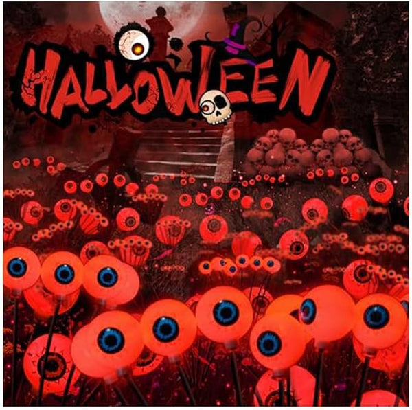 Solar Halloween Eyeball Lights Outdoor, Solar Garden Lights Waterproof, Solar Firefly Lights Swaying by Wind with 2 | Lumora