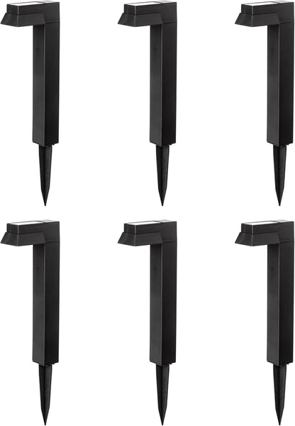 Glitzhome Solar Ground Lights Outdoor Waterproof 6 Pack Solar Garden Lights for Walkway Yard Backyard Lawn Landscape Decorating