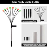Solar Firefly Lights Outdoor Waterproof; 8 Modes Red and Green Firefly Swaying Solar Garden Lights Stakes for | Lumora