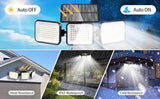 2 Pack 180 LED Solar Flood Light Outdoor,Motion Sensor Outdoor Lights,IP65 Waterproof,3 Adjustable Heads Outdoor | Lumora