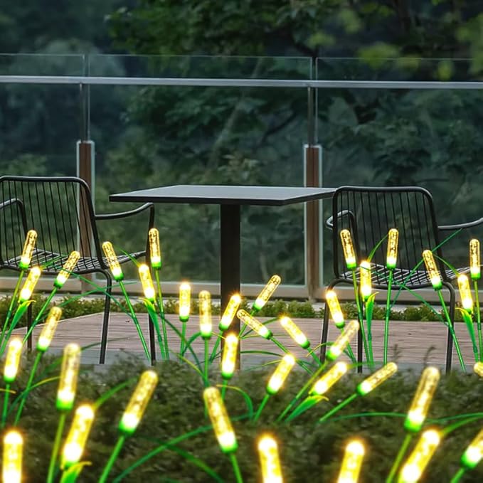 Solar Outdoor Garden Lights,LED Solar Swaying Lights for Garden Patio Yard Pathway Walkway Wedding Party Christmas Landscape Lighting (Warm White, 2 Pack)
