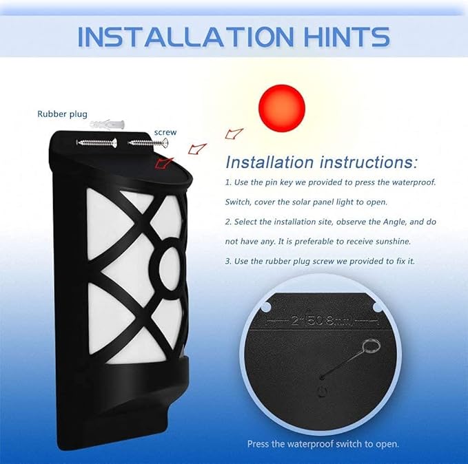 Aityvert Solar Flame Lights Outdoor, Waterproof Flickering Flame Solar Light Dark Sensor Auto On/Off 66 LED Solar | Lumora
