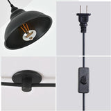 Plug in Pendant Light Fixtures Hanging Lamp Shades Hanging Light with Plug in Cord Black Light Corner Hanging Lamp | Lumora