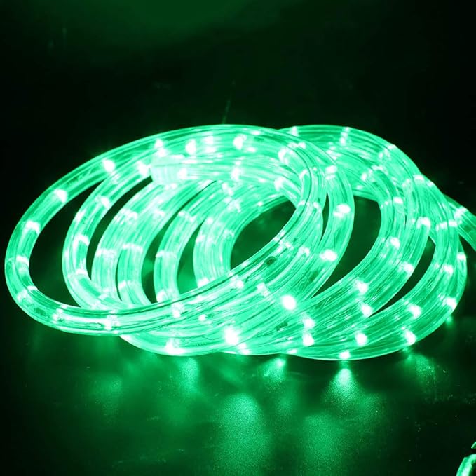 Solar String Lights, Solar Rope Light, 40FT 8 Modes 100 LED Outdoor Lighting Rope, Waterproof Copper Wire Rope String Light for Outdoor Indoor Home Garden Patio Parties(Green)