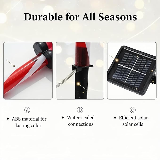 Solar Christmas Pathway Lights - 5 Designs (Star, Snowflake, Santa, Bell), Auto On/Off, Waterproof Warm White LED | Lumora