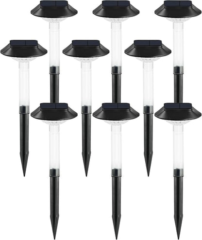ALEPOD Color Changing Solar Pathway Lights - 6 Pack IP68 Waterproof with 7 RGB Modes for Halloween & Christmas Yard, Garden, Walkway, Pathway, Backyard, Lawn Decoration