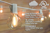 fantado 31 FT Shatterproof Light Bulb LED Outdoor Patio String Light Set, 10 Socket E12 C7 Base, White Cord - G50-2 | Lumora