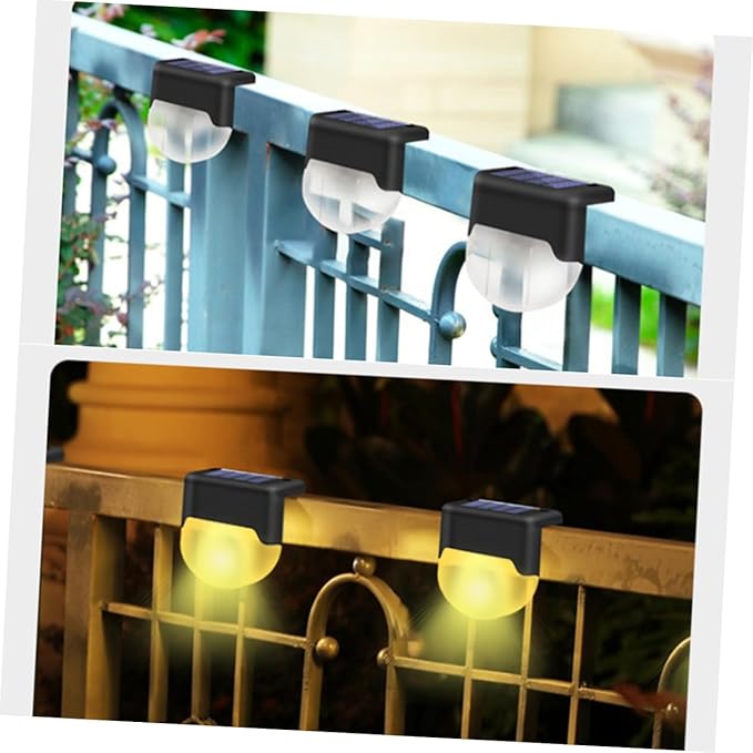 Uonlytech 1pc Solar Power Led Stair Lamp Outdoor Handrail Fence Light for Pathway Warm Lighting Easy Installation | Lumora