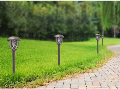 Milisten Solar Lawn Ground Plug Light Outdoor Garden LED Solar Pathway Light for Patio Yard