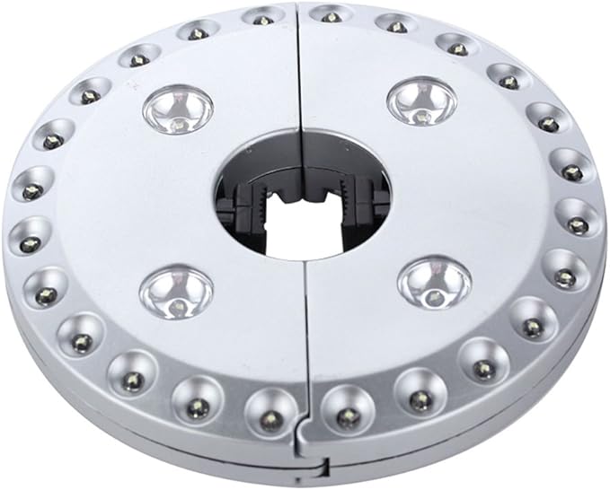 EcoGecko 28 LED Patio Umbrella Light With Adjustable Brightness, Easy Clamp Pole Mount, Hang Anywhere, Camping Tent | Lumora