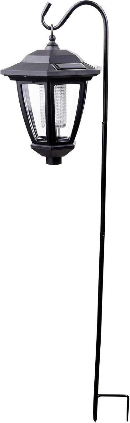 Alpine Corporation 8" Tall Hanging/Wall/Stake Outdoor Solar Powered Lantern with LED Light