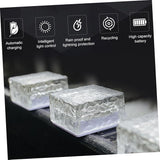 NUOBESTY Solar Powered LED Floor Light Outdoor Garden Decoration Square Glass Brick Light with Cool White | Lumora
