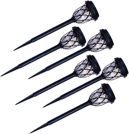 DOITOOL 6pcs Solar Outdoor Garden Lights Led Lawn Lamp for Pathway and Landscape Decor Solar Stake Lights Automatic Day Night Function