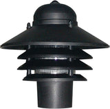 Solus Nautical Outdoor Post Top Light – Bollard Fixture for 3" Pole with LED Bulb, Black or White Finish | Lumora