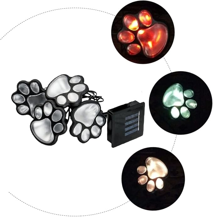 Amosfun 1set Outdoor Solar Print Lamp Led Garden Decor for Lawn and Patio Creative Solar Light for Decoration