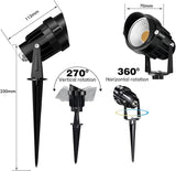 Low Voltage Landscape Lights 12 Volt LED Spotlight Outdoor Pathway Lights Wired Yard Lights Garden Lawn 10W | Lumora