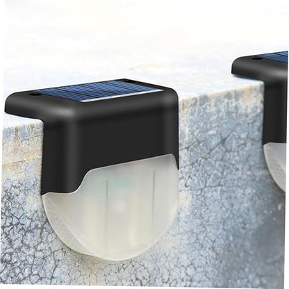 4pcs Led Solar Stair Lights Outdoor Solar Pathway Lamps Garden Landscape Lamps Motion Sensor