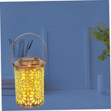 balacoo 1Pc Solar-Powered Hollowed Out Pattern Projection Lantern with Handle Outdoor Lamp for Garden and Patio | Lumora