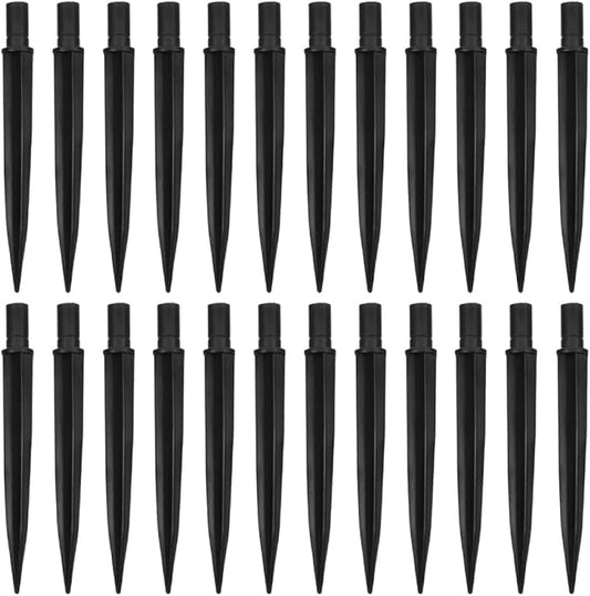 24pcs Metal Solar Light Stakes Replacement Ground Spikes for Outdoor Solar Pathway Lights Weather-Resistant and Reusable Easy Installation for Garden and Landscape Decor