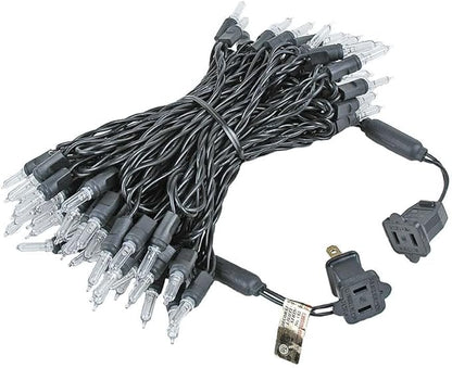 Novelty Lights Vintage Style T5 Warm White LED Christmas Lights, 35 Feet Black Wire String of 70 Mini Bulbs, UL Listed Indoor/Outdoor Tree Lighting