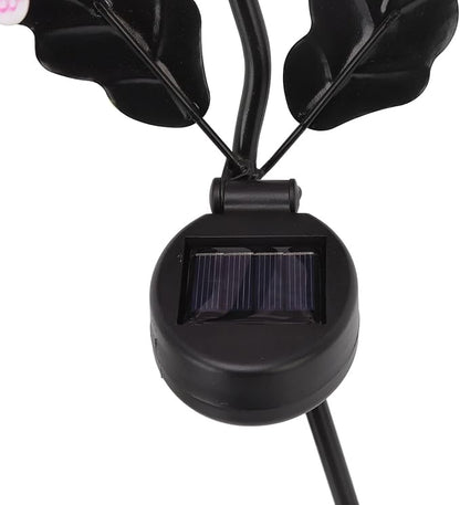 Solar Hydrangea Light, 26 LEDs Lifelike Iron Flower Stake Lamp for Garden Porch Lawn, Outdoor Solar Powered Hydrangea Decorative Lighting for Yard and Garden(Pink)