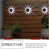 Milisten 2pcs Solar Garden Light Wall Lamps Outdoor Solar Powered Decorative Yard Lighting for Patio Fence White | Lumora