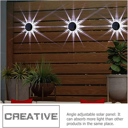 Milisten 2pcs Solar Garden Light Wall Lamps Outdoor Solar Powered Decorative Yard Lighting for Patio Fence White Light with Sensor