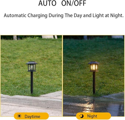 4 Pack Solar Pathway Lights，Solar Garden Lights Outdoor Waterproof for Courtyard, Balcony, Garden, Lawn, Poolside.