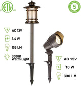 hykolity 8 Pack Low Voltage LED Landscape Kits, 12V Pathway Flood Light Kits, 10W 390LM and 3.4W 155LM Wired for | Lumora