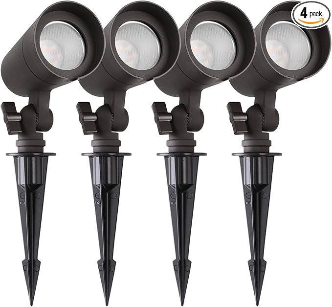 3CCT LED Landscape Lights with Connectors, 12V Low Voltage, 3000K/4000K/5000K Selectable, 3W, 200LM, Outdoor | Lumora