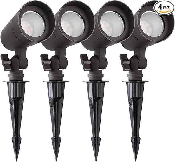 3CCT LED Landscape Lights with Connectors, 12V Low Voltage, 3000K/4000K/5000K Selectable, 3W, 200LM, Outdoor | Lumora