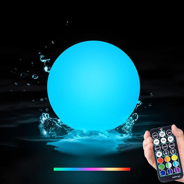 LOFTEK Floating Pool Lights - 6-inch Cordless Ball Light with Remote - 3 Modes & 16 RGB Color - Outdoor Path Light | Lumora