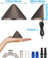 LEONLITE 8-Pack 5CCT Low Voltage LED Deck Light, 12-24V AC/DC Triangle Stair Railing Light, CRI90, IP65, Aluminum | Lumora