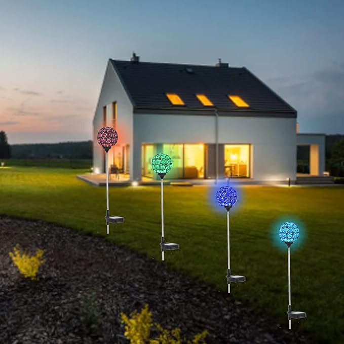 Zerodis Solar Garden Ground Light,IP65 Water Proof Color Changing Outdoor LED Globe Lamp Yard Landscaping Lamp for | Lumora