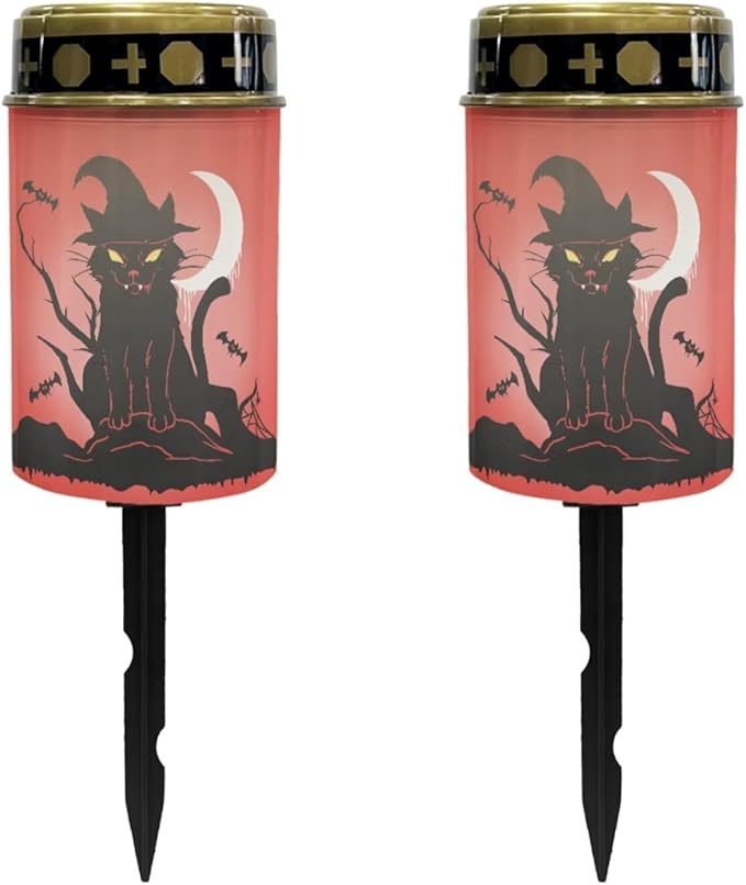 Halloween Solar Lights Outdoor Waterproof Cemetery Solar Lights for Grave 2 Pcs Memorial Solar Lights for Graves | Lumora