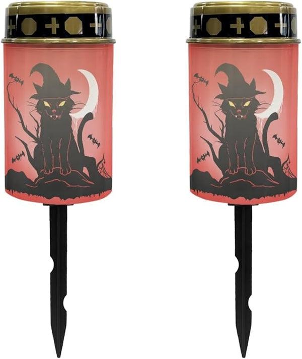 Halloween Solar Lights Outdoor Waterproof Cemetery Solar Lights for Grave 2 Pcs Memorial Solar Lights for Graves | Lumora